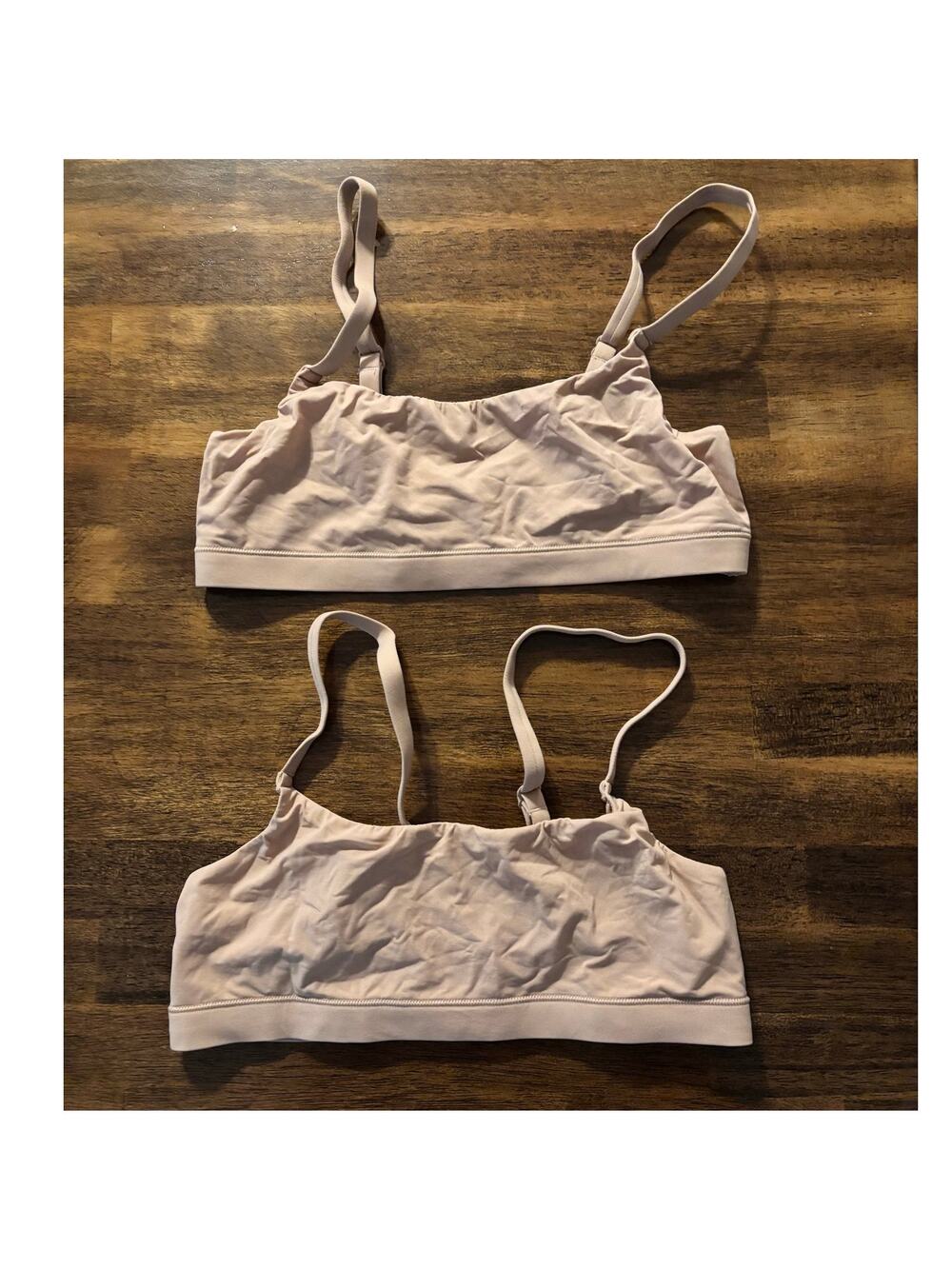 Set of 2 Quince Women’s XS Second Skin Bralette Pullover Wireless Unpadded